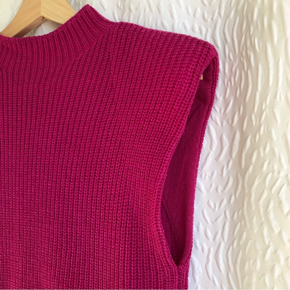 Aritzia Babaton Hazlitt Sweater Vest Deep Magenta Pink XXS - Picture 9 of 16